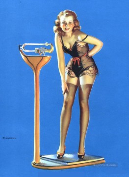 Pin up Painting - figures dont lie 1939 pin up